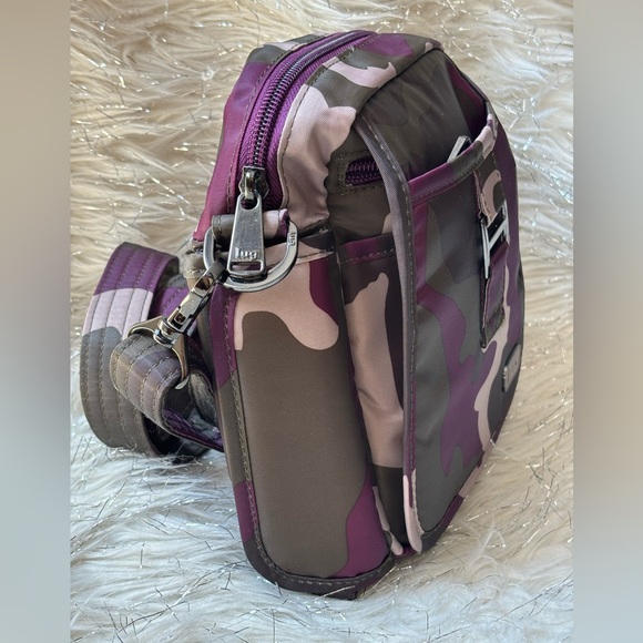 Lug Purple, green Olive, Brown and cream Crossbody Bag OS - Picture 7 of 13